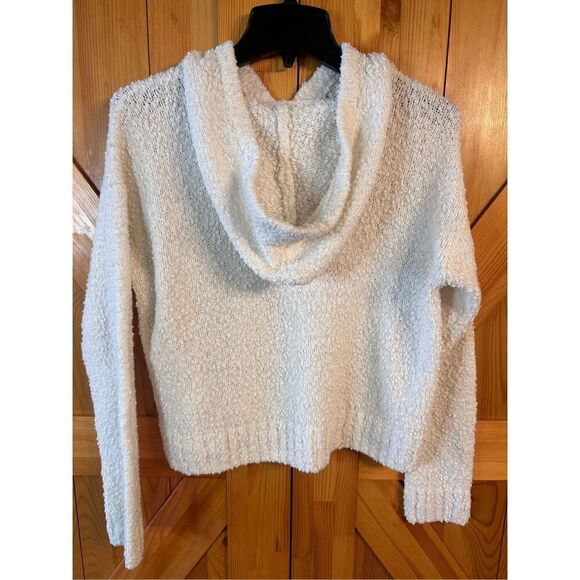 Hooked Up Cropped Fuffy-Knit Hoodie Sweatshirt M (4247) - Picture 5 of 7